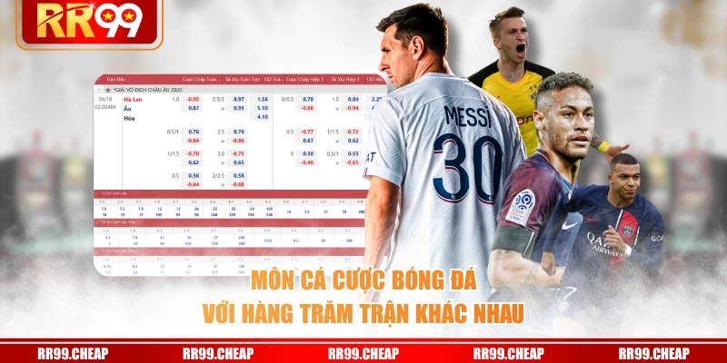 Môn cá cược bóng đá với hàng trăm trận khác nhau